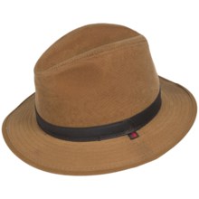 58%OFF メンズつばの帽子 ウールリッチコットンオイルクロスサファリハット - （男性用）隠し耳のフラップ Woolrich Cotton Oilcloth Safari Hat - Hidden Ear Flaps (For Men)画像